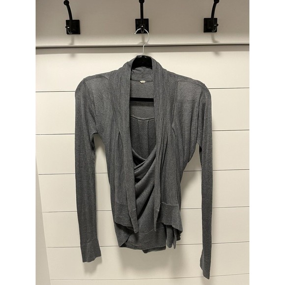 Lululemon Waterfall Convertible Cardigan Gray - Picture 1 of 8
